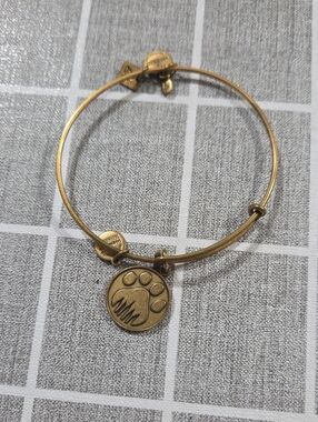 Alex and Ani Gold Paw Print Expandable Bracelet